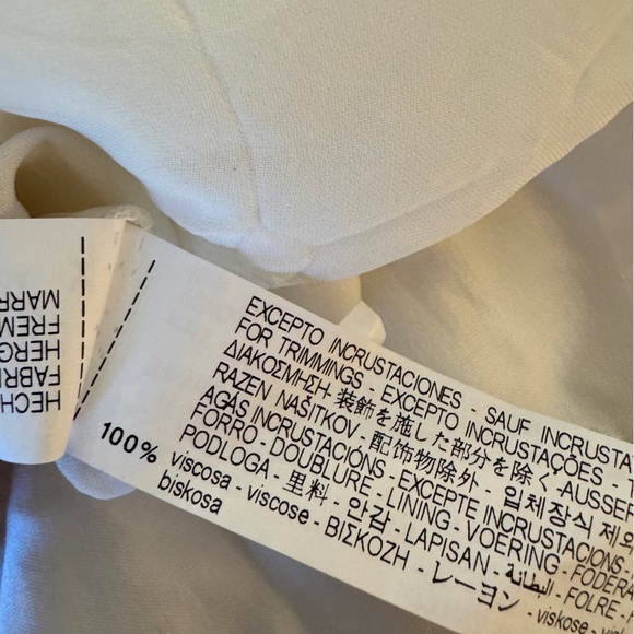 NEW ZARA ATELIER OYSTER WHITE STUDDED BEADED DRESS LIMITED EDITION XS - Picture 10 of 15